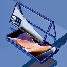 Coque Rebord Bumper Luxe Aluminum Metal Miroir 360 Degres Housse Etui Aimant pour Xiaomi Mi 11i 5G (2022) Bleu