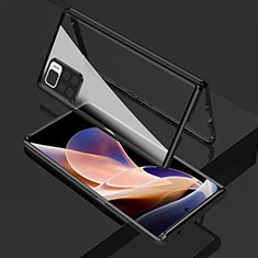 Coque Rebord Bumper Luxe Aluminum Metal Miroir 360 Degres Housse Etui Aimant pour Xiaomi Mi 11i 5G (2022) Noir