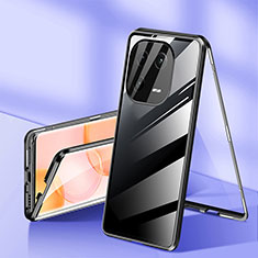 Coque Rebord Bumper Luxe Aluminum Metal Miroir 360 Degres Housse Etui Aimant pour Xiaomi Mi 13 5G Noir