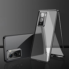 Coque Rebord Bumper Luxe Aluminum Metal Miroir 360 Degres Housse Etui Aimant pour Xiaomi Poco C51 Noir