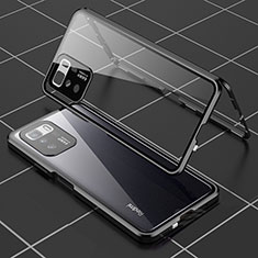 Coque Rebord Bumper Luxe Aluminum Metal Miroir 360 Degres Housse Etui Aimant pour Xiaomi Poco X3 GT 5G Noir