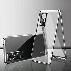 Coque Rebord Bumper Luxe Aluminum Metal Miroir 360 Degres Housse Etui Aimant pour Xiaomi Redmi Note 12S Argent