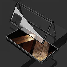 Coque Rebord Bumper Luxe Aluminum Metal Miroir 360 Degres Housse Etui Aimant pour Xiaomi Redmi Note 13 5G Noir