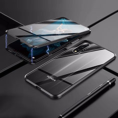 Coque Rebord Bumper Luxe Aluminum Metal Miroir 360 Degres Housse Etui Aimant T02 pour Huawei Honor 20S Noir