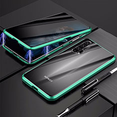 Coque Rebord Bumper Luxe Aluminum Metal Miroir 360 Degres Housse Etui Aimant T02 pour Huawei Honor 20S Vert