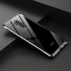 Coque Rebord Bumper Luxe Aluminum Metal Miroir 360 Degres Housse Etui Aimant T02 pour Huawei Mate 20 Lite Noir