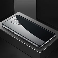 Coque Rebord Bumper Luxe Aluminum Metal Miroir 360 Degres Housse Etui Aimant T02 pour Huawei Mate 20 Noir
