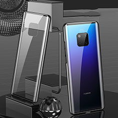 Coque Rebord Bumper Luxe Aluminum Metal Miroir 360 Degres Housse Etui Aimant T02 pour Huawei Mate 20 Pro Noir