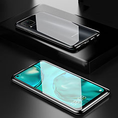 Coque Rebord Bumper Luxe Aluminum Metal Miroir 360 Degres Housse Etui Aimant T02 pour Huawei Nova 7i Noir