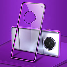 Coque Rebord Bumper Luxe Aluminum Metal Miroir 360 Degres Housse Etui Aimant T02 pour Oppo Ace2 Violet