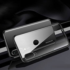 Coque Rebord Bumper Luxe Aluminum Metal Miroir 360 Degres Housse Etui Aimant T04 pour Huawei P30 Lite New Edition Noir