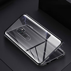 Coque Rebord Bumper Luxe Aluminum Metal Miroir 360 Degres Housse Etui Aimant T04 pour Xiaomi Redmi Note 8 Pro Noir