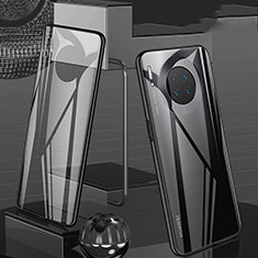 Coque Rebord Bumper Luxe Aluminum Metal Miroir 360 Degres Housse Etui Aimant T06 pour Huawei Mate 30 5G Noir