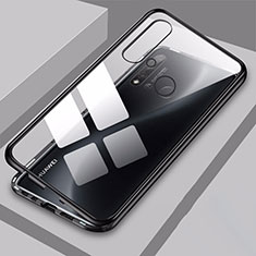Coque Rebord Bumper Luxe Aluminum Metal Miroir 360 Degres Housse Etui Aimant T06 pour Huawei P20 Lite (2019) Noir