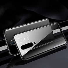 Coque Rebord Bumper Luxe Aluminum Metal Miroir 360 Degres Housse Etui Aimant T06 pour Oppo R17 Pro Noir