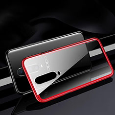 Coque Rebord Bumper Luxe Aluminum Metal Miroir 360 Degres Housse Etui Aimant T06 pour Oppo R17 Pro Rouge