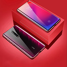 Coque Rebord Bumper Luxe Aluminum Metal Miroir 360 Degres Housse Etui Aimant T06 pour Xiaomi Redmi K20 Pro Rouge