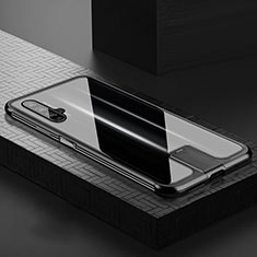 Coque Rebord Bumper Luxe Aluminum Metal Miroir 360 Degres Housse Etui Aimant T07 pour Huawei Honor 20 Noir