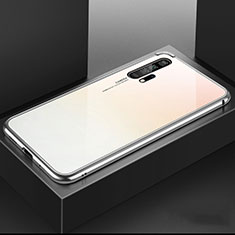 Coque Rebord Bumper Luxe Aluminum Metal Miroir 360 Degres Housse Etui Aimant T07 pour Huawei Honor 20 Pro Rose