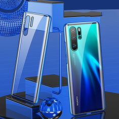 Coque Rebord Bumper Luxe Aluminum Metal Miroir 360 Degres Housse Etui Aimant T07 pour Huawei P30 Pro New Edition Bleu