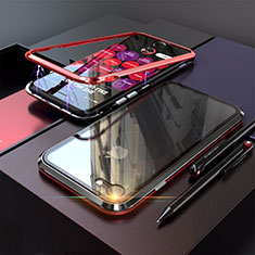 Coque Rebord Bumper Luxe Aluminum Metal Miroir 360 Degres Housse Etui M01 pour Apple iPhone 7 Or Rose