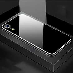 Coque Rebord Bumper Luxe Aluminum Metal Miroir 360 Degres Housse Etui M01 pour Apple iPhone XR Argent