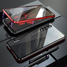 Coque Rebord Bumper Luxe Aluminum Metal Miroir 360 Degres Housse Etui M01 pour Huawei P20 Pro Rouge