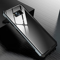 Coque Rebord Bumper Luxe Aluminum Metal Miroir 360 Degres Housse Etui M01 pour Samsung Galaxy S8 Noir