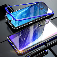 Coque Rebord Bumper Luxe Aluminum Metal Miroir 360 Degres Housse Etui M01 pour Xiaomi Mi 9 Bleu