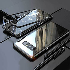 Coque Rebord Bumper Luxe Aluminum Metal Miroir 360 Degres Housse Etui pour Samsung Galaxy Note 8 Noir