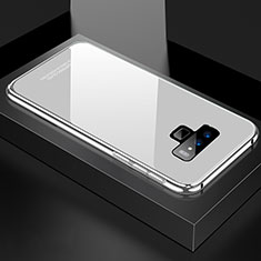 Coque Rebord Bumper Luxe Aluminum Metal Miroir 360 Degres Housse Etui pour Samsung Galaxy Note 9 Blanc