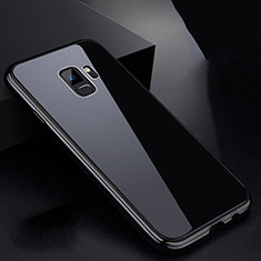 Coque Rebord Bumper Luxe Aluminum Metal Miroir 360 Degres Housse Etui pour Samsung Galaxy S9 Noir