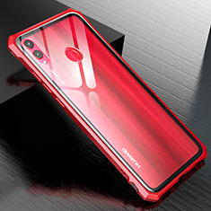 Coque Rebord Bumper Luxe Aluminum Metal Miroir Housse Etui M01 pour Huawei Honor View 10 Lite Rouge