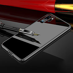 Coque Rebord Bumper Luxe Aluminum Metal Miroir Housse Etui M03 pour Huawei P30 Pro Argent
