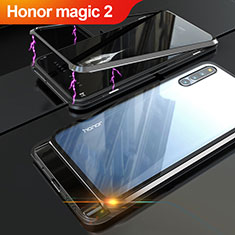 Coque Rebord Bumper Luxe Aluminum Metal Miroir Housse Etui pour Huawei Honor Magic 2 Noir