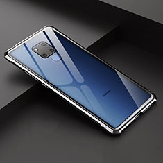 Coque Rebord Bumper Luxe Aluminum Metal Miroir Housse Etui pour Huawei Mate 20 X 5G Noir