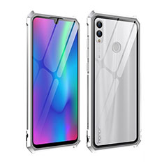 Coque Rebord Bumper Luxe Aluminum Metal Miroir Housse Etui pour Huawei P Smart (2019) Argent
