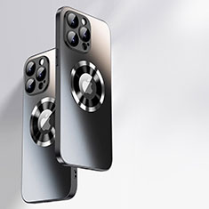 Coque Rebord Contour Silicone et Vitre Miroir Housse Etui avec Mag-Safe Magnetic Magnetique pour Apple iPhone 13 Pro Noir