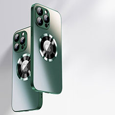 Coque Rebord Contour Silicone et Vitre Miroir Housse Etui avec Mag-Safe Magnetic Magnetique pour Apple iPhone 13 Pro Vert