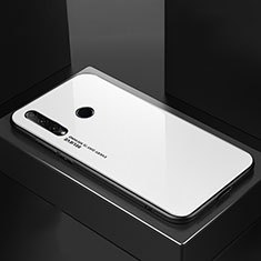 Coque Rebord Contour Silicone et Vitre Miroir Housse Etui Degrade Arc en Ciel H01 pour Huawei Honor 20 Lite Blanc