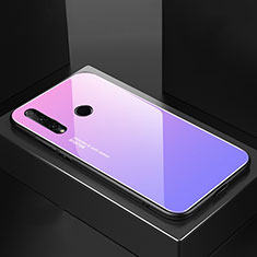 Coque Rebord Contour Silicone et Vitre Miroir Housse Etui Degrade Arc en Ciel H01 pour Huawei Honor 20 Lite Violet