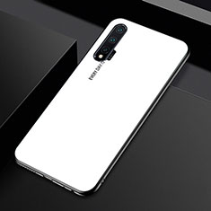 Coque Rebord Contour Silicone et Vitre Miroir Housse Etui Degrade Arc en Ciel H01 pour Huawei Nova 6 5G Blanc