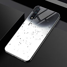 Coque Rebord Contour Silicone et Vitre Miroir Housse Etui Degrade Arc en Ciel H01 pour Huawei Nova 6 5G Gris