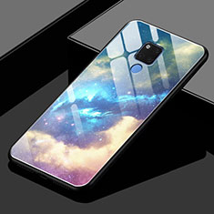 Coque Rebord Contour Silicone et Vitre Miroir Housse Etui Degrade Arc en Ciel H02 pour Huawei Mate 20 X 5G Colorful