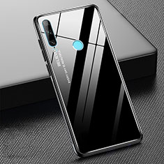 Coque Rebord Contour Silicone et Vitre Miroir Housse Etui Degrade Arc en Ciel H02 pour Huawei P Smart+ Plus (2019) Noir