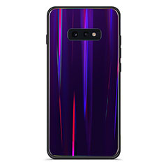 Coque Rebord Contour Silicone et Vitre Miroir Housse Etui Degrade Arc en Ciel H04 pour Samsung Galaxy S10e Violet