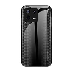 Coque Rebord Contour Silicone et Vitre Miroir Housse Etui Degrade Arc en Ciel JM1 pour Xiaomi Mi 13 5G Noir