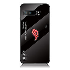 Coque Rebord Contour Silicone et Vitre Miroir Housse Etui Degrade Arc en Ciel LS1 pour Asus ROG Phone 3 Strix ZS661KS Noir