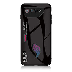Coque Rebord Contour Silicone et Vitre Miroir Housse Etui Degrade Arc en Ciel LS1 pour Asus ROG Phone 7 Pro Noir