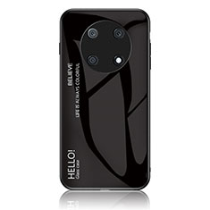 Coque Rebord Contour Silicone et Vitre Miroir Housse Etui Degrade Arc en Ciel LS1 pour Huawei Nova Y90 Noir